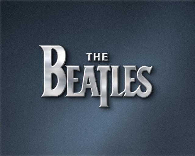 Beatles logo silver…